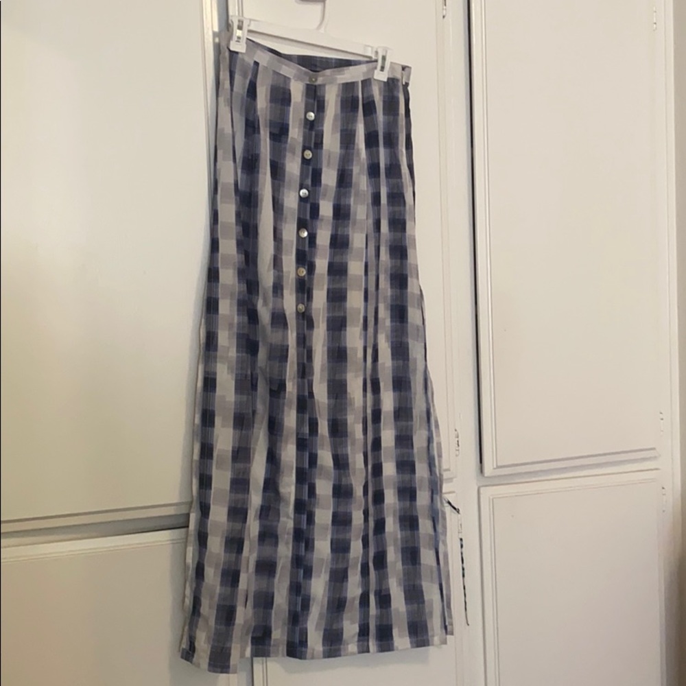 Plaid maxi skirt